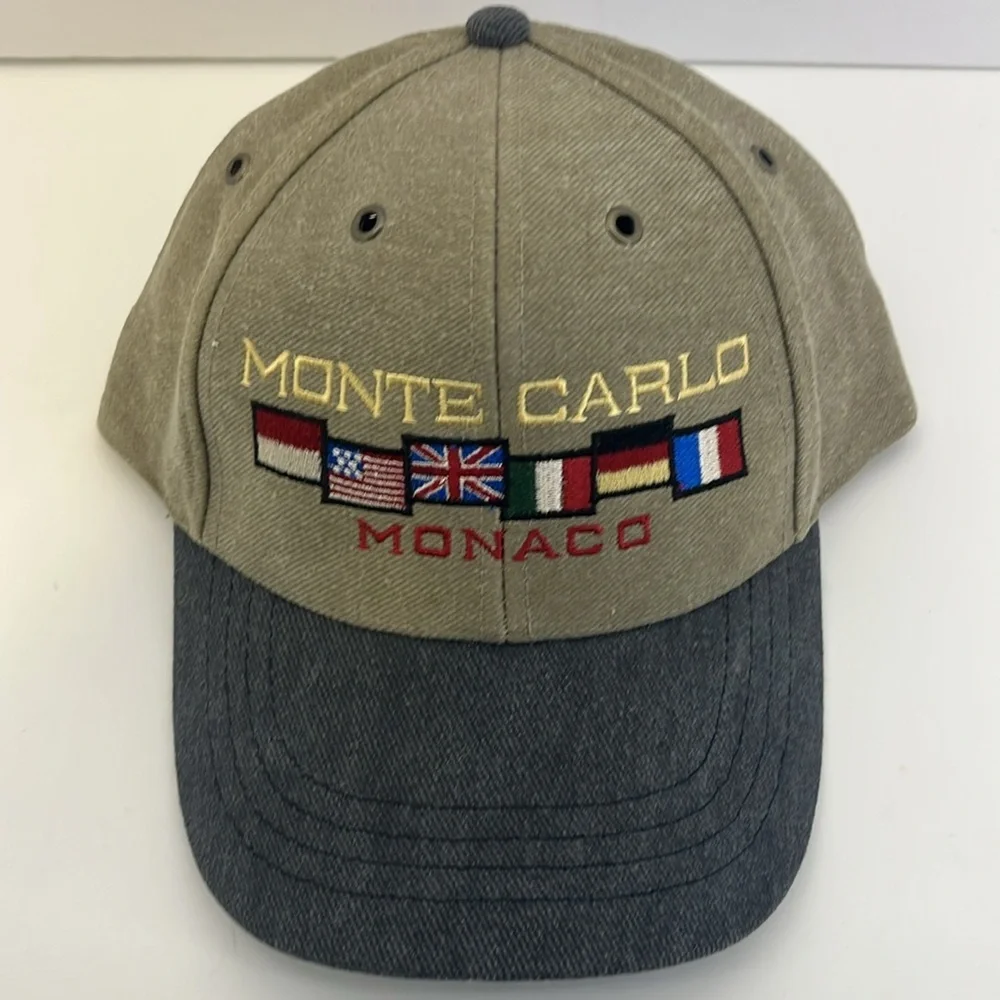 Vintage 90’s Atlantis Hats Monte Carlo Formula 1 Racing Grand Prix Cotton Cap